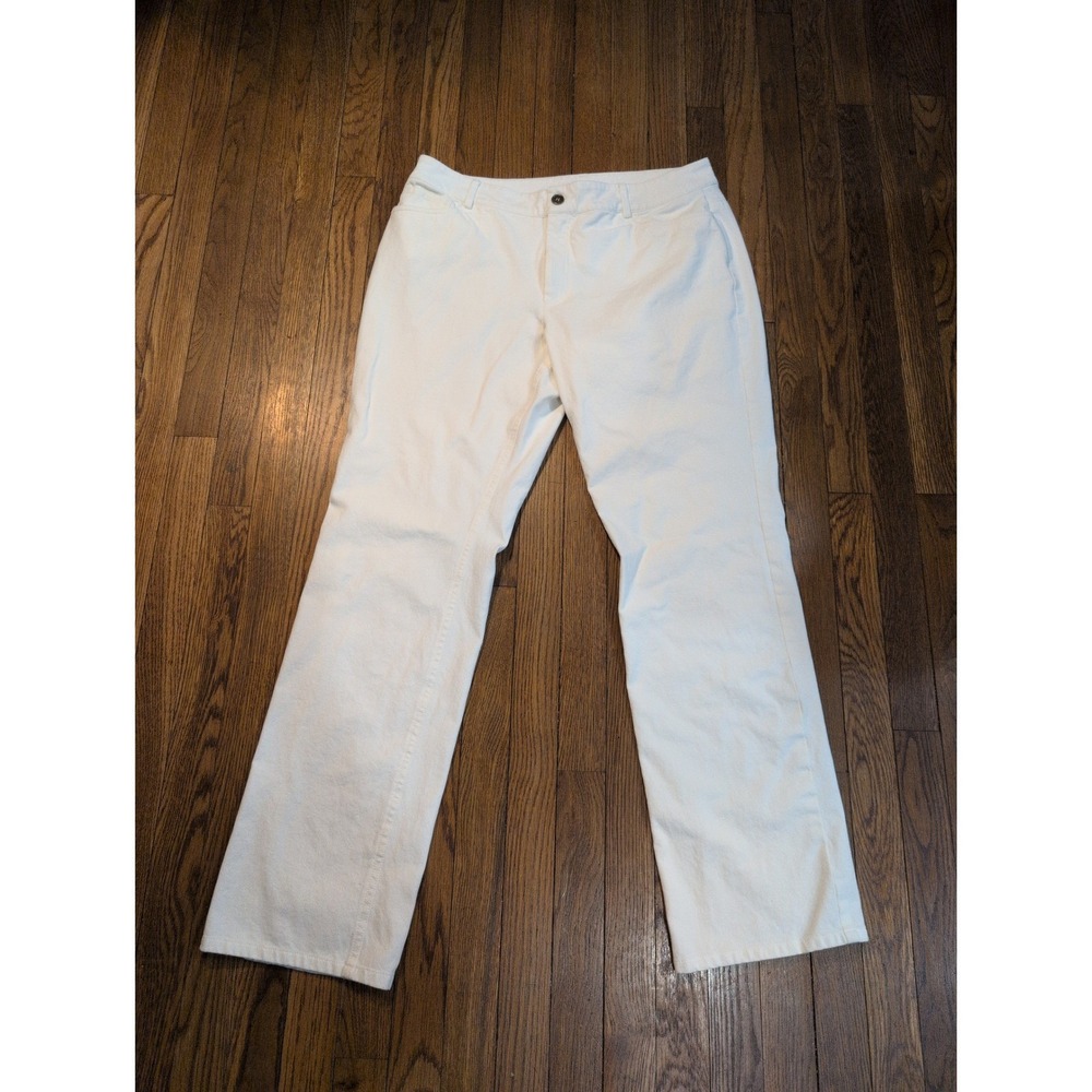 Doncaster Collection White Stretch Denim Straight Leg Pants‎ Womens Size 14
